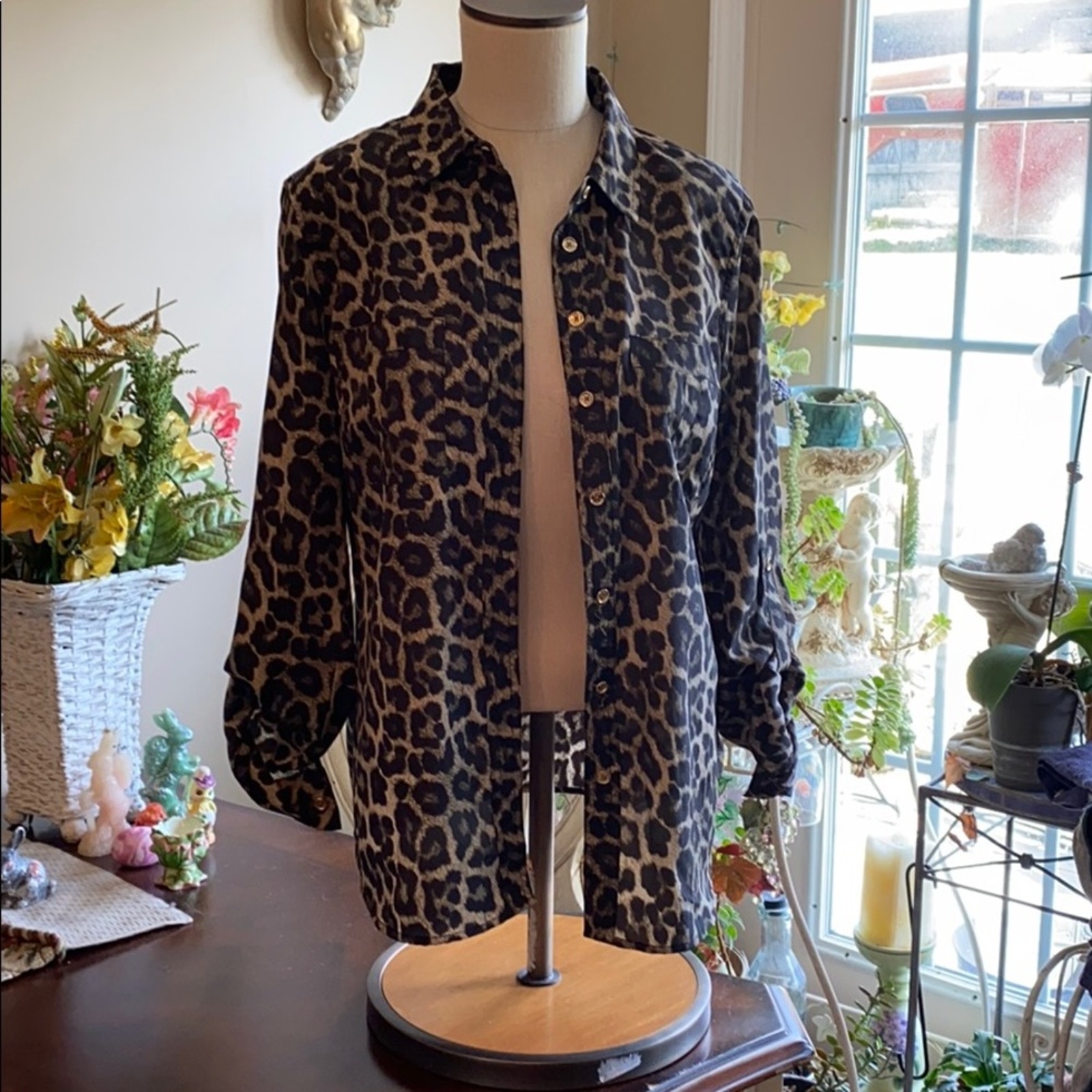 Nwt Michael Kors 8 Long Sleeve Button Down Top